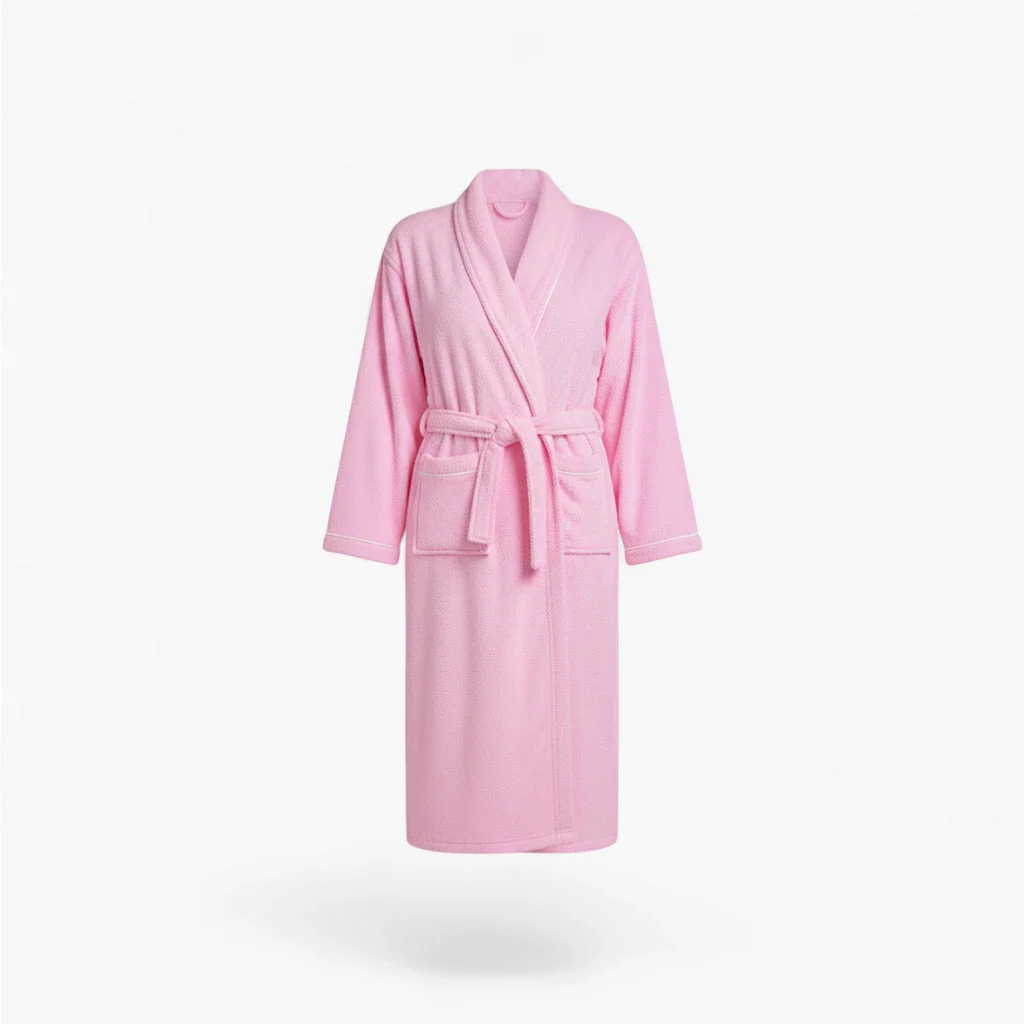 Kurzer Damenbademantel aus Frottee