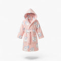 Rosa Fleece-Bademantel für Kinder