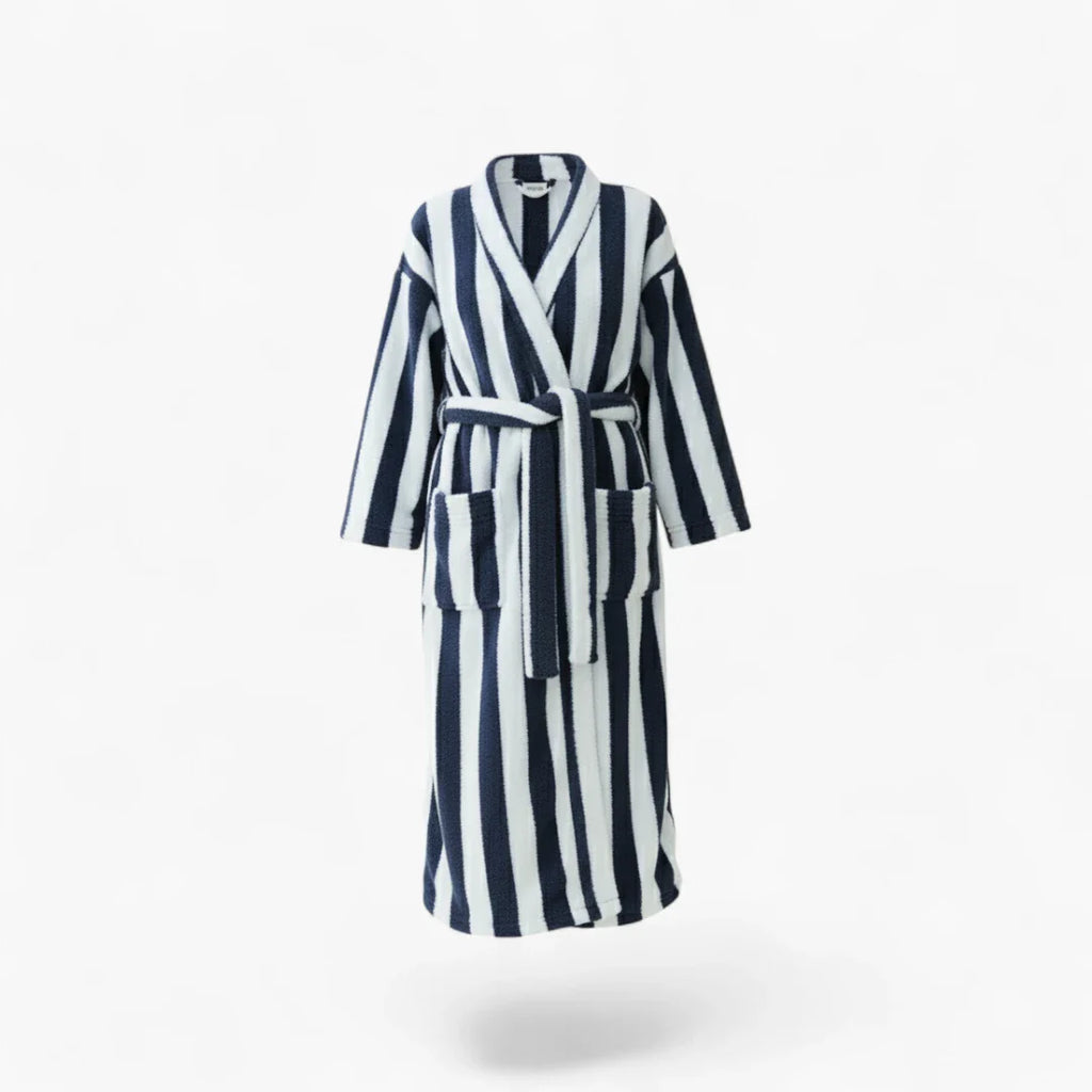 Gestreifter Damen-Bademantel