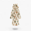 Kinder-Fleecebademantel mit Teddybär-Motiv