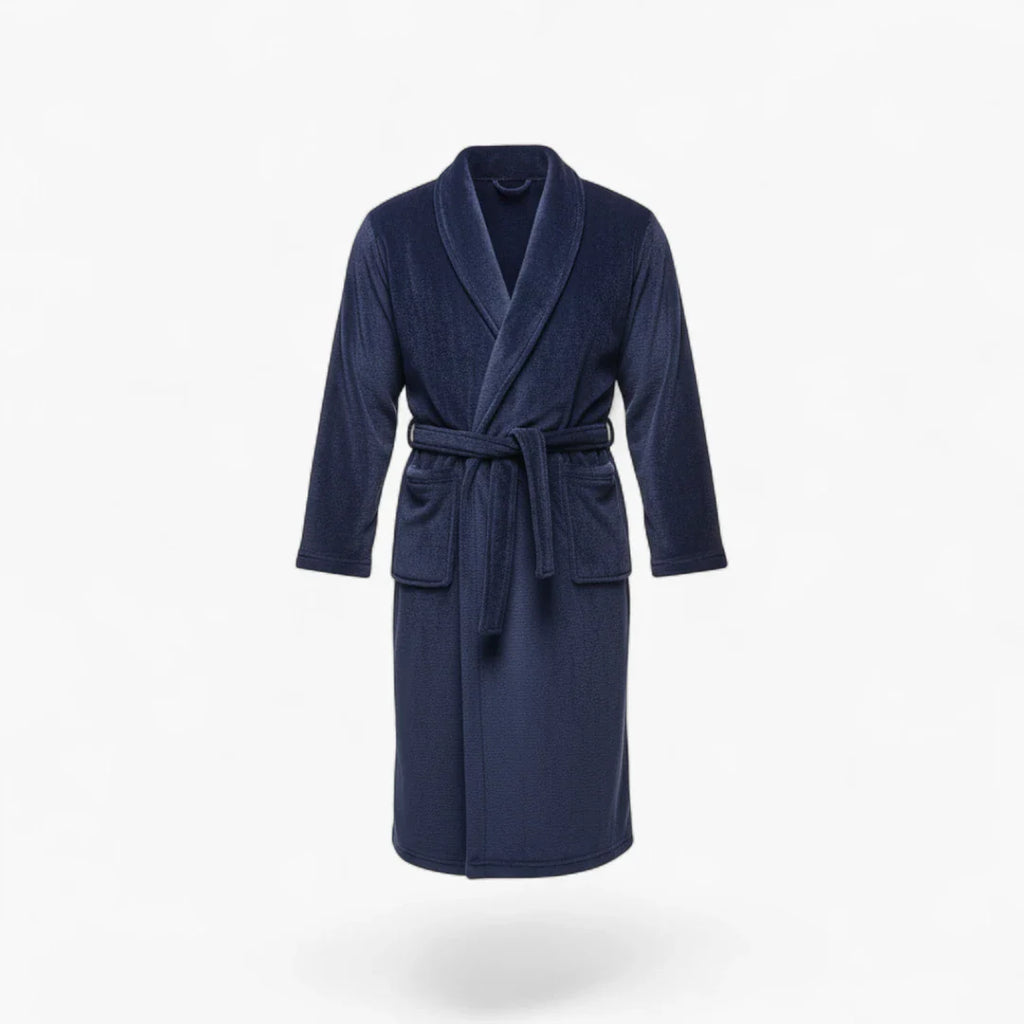 Herren-Fleecebademantel – Blau