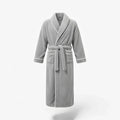 Herrenbademantel – Lang, dick, Grau
