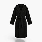 Damen-Nachtmantel – Dickes Wintermodell – Schwarz