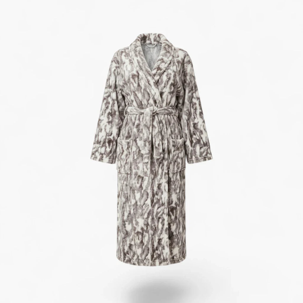 Damenbademantel mit Federn