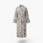 Damenbademantel mit Federn