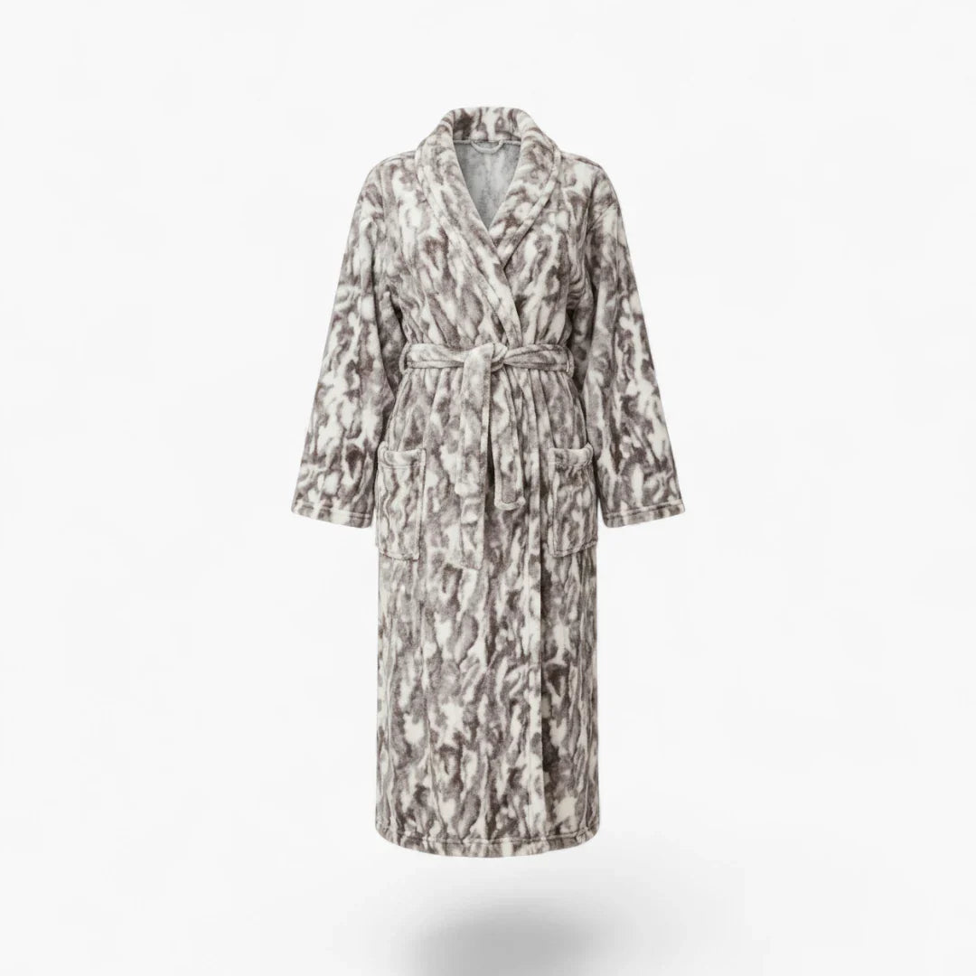 Damenbademantel mit Federn