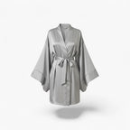 Damen-Peignoir mit kurzen Ärmeln