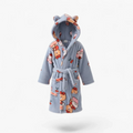 Kinder-Fleecebademantel mit Bärenmotiv