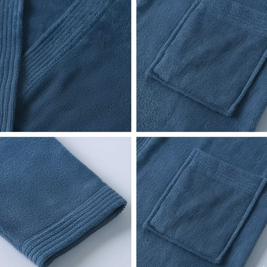 Langer Damen-Frottee-Bademantel