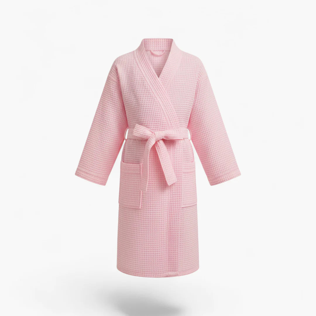 Kinderbademantel mit Wabenmuster