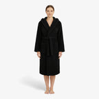 Damen-Nachtmantel – Dickes Wintermodell – Schwarz