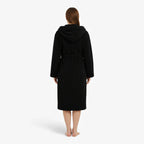 Damen-Nachtmantel – Dickes Wintermodell – Schwarz