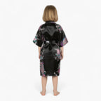 Satin-Bademantel mit Blumenmuster für Mädchen