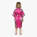 Satin-Bademantel mit Blumenmuster für Mädchen