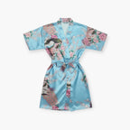 Satin-Bademantel mit Blumenmuster für Mädchen