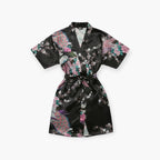 Satin-Bademantel mit Blumenmuster für Mädchen