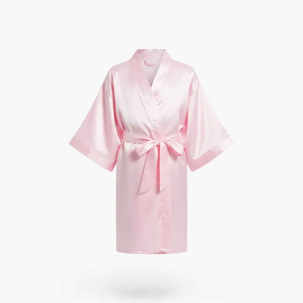 Klassischer Satin-Bademantel für Mädchen