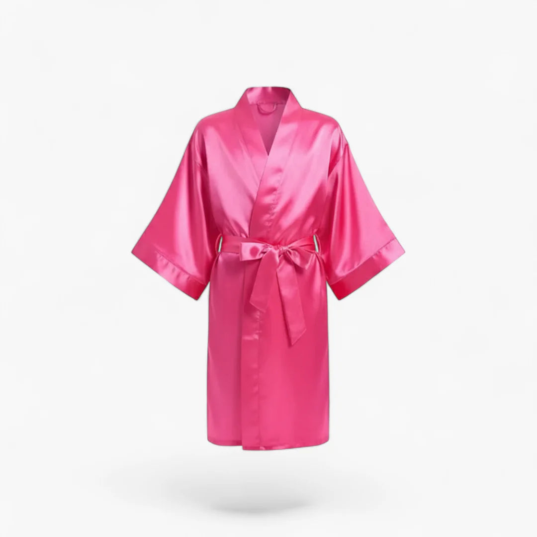 Klassischer Satin-Bademantel für Mädchen