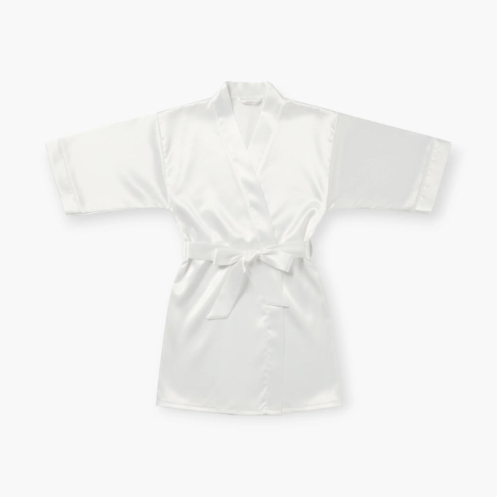 Klassischer Satin-Bademantel für Mädchen