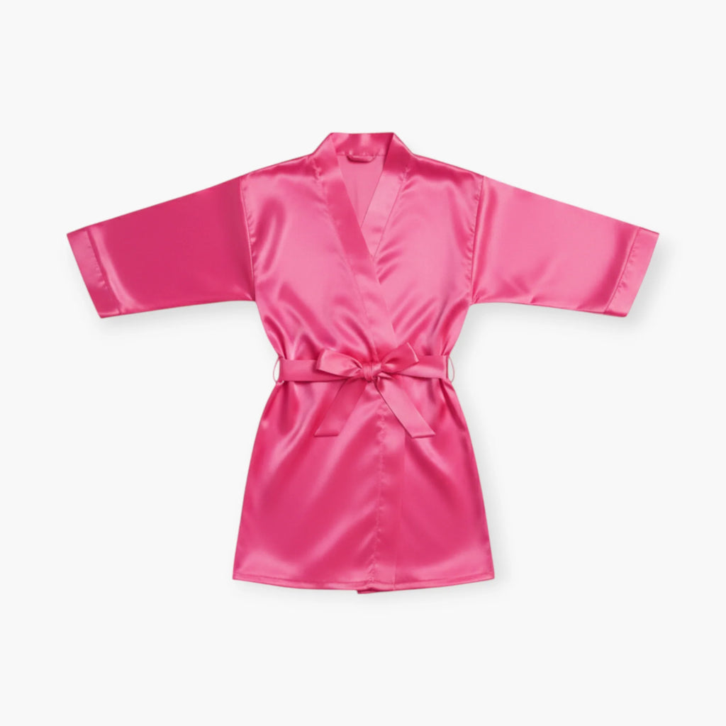 Klassischer Satin-Bademantel für Mädchen