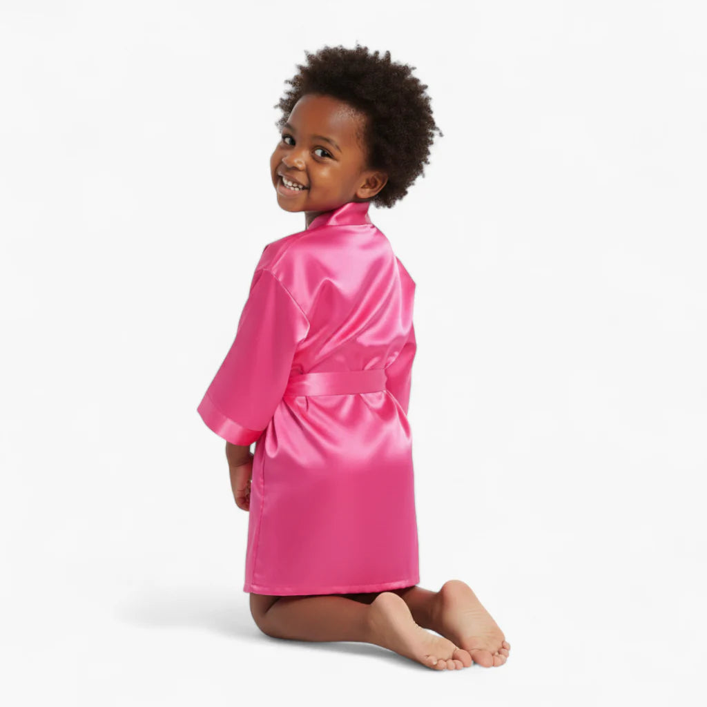 Klassischer Satin-Bademantel für Mädchen