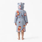 Kinder-Fleecebademantel mit Bärenmotiv