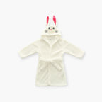 Kinder-Fleecebademantel mit Hasenmotiv