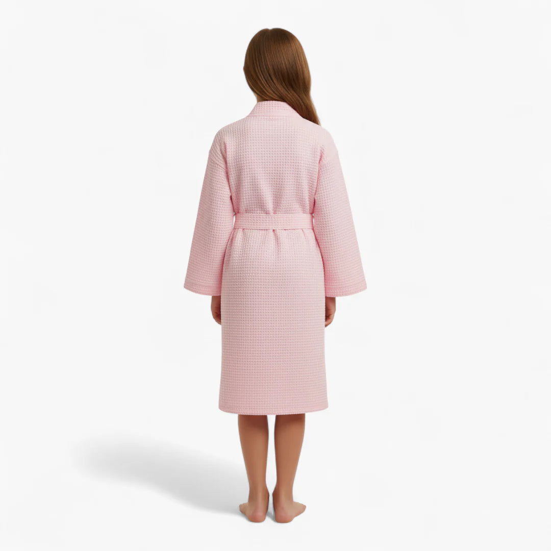 Kinderbademantel mit Wabenmuster