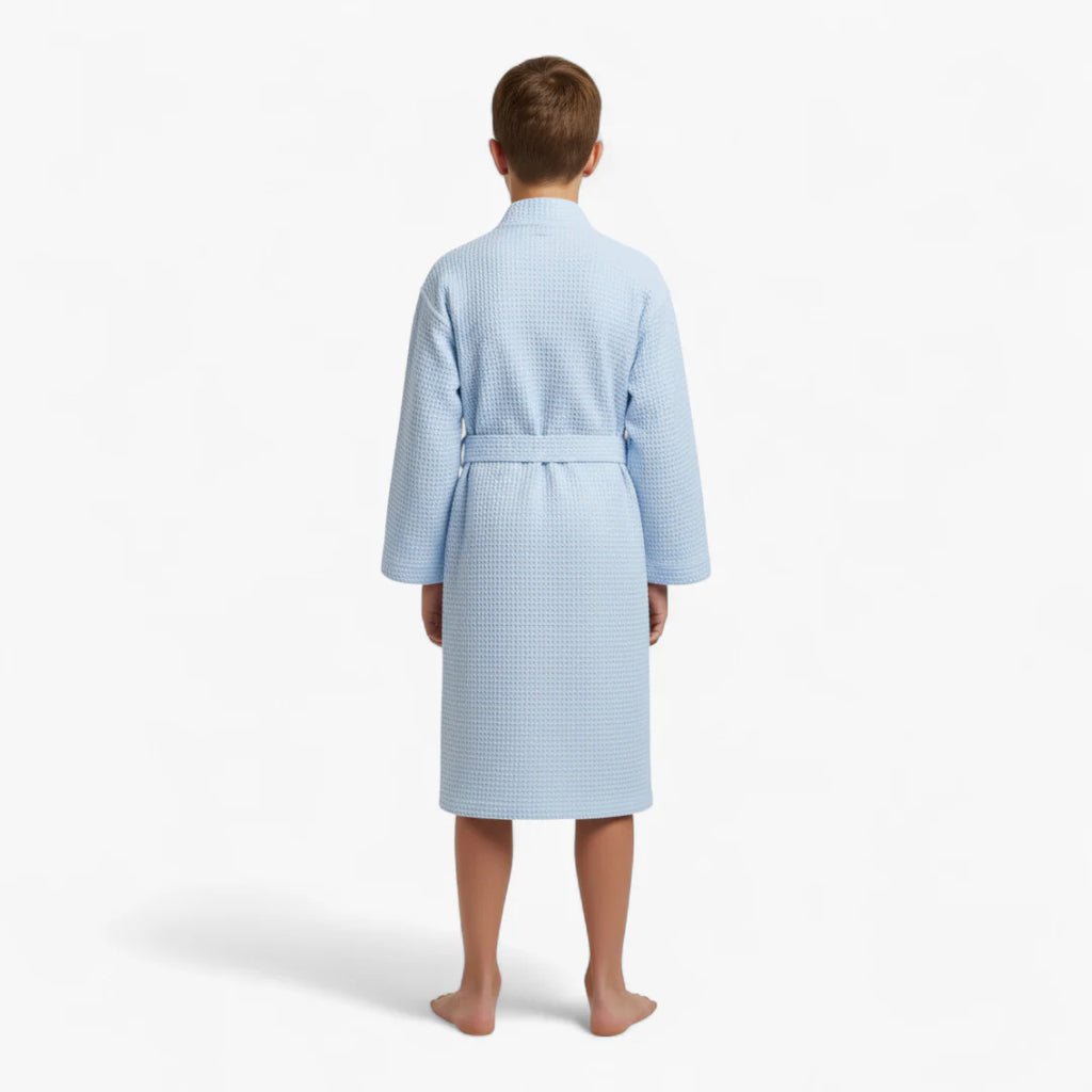 Kinderbademantel mit Wabenmuster