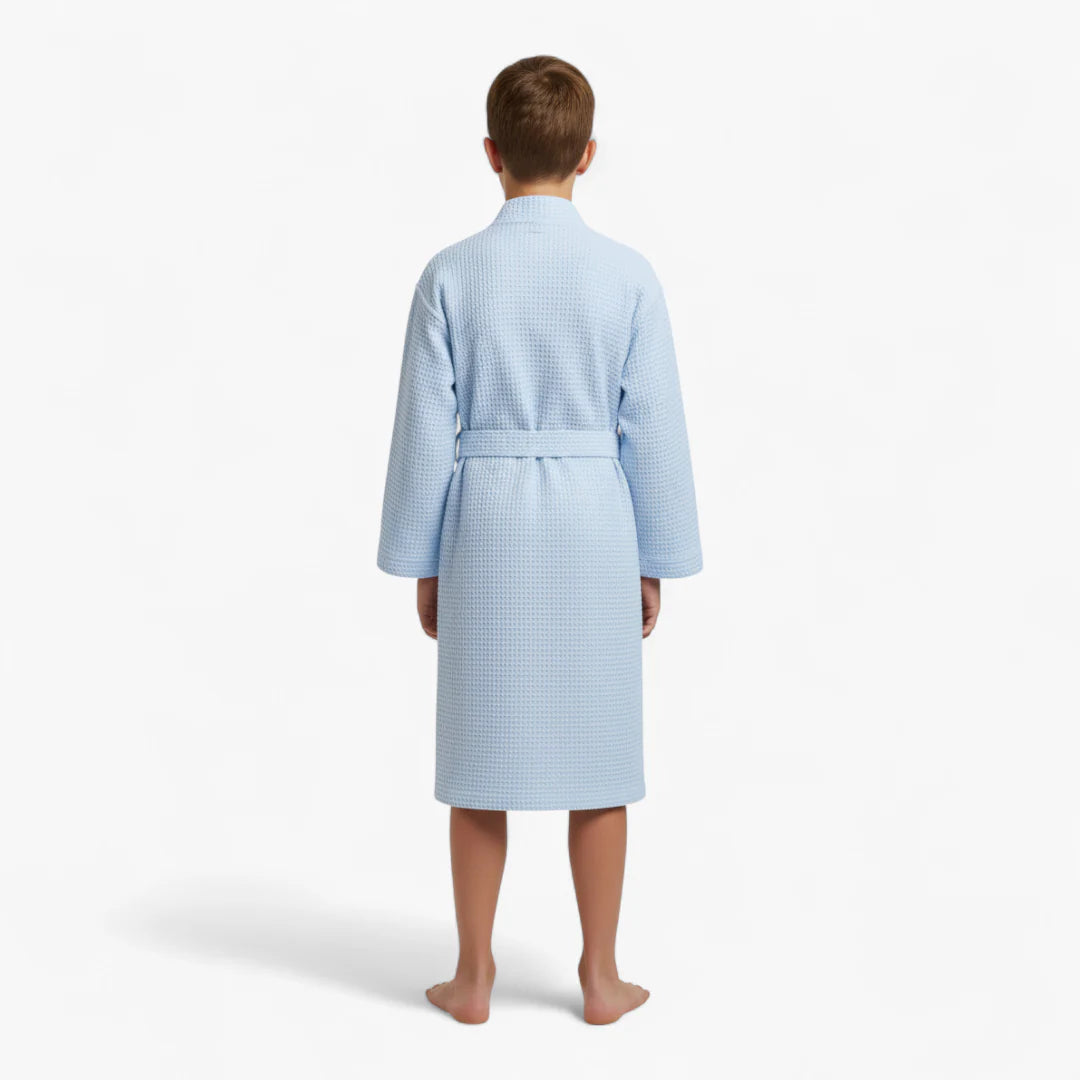 Kinderbademantel mit Wabenmuster