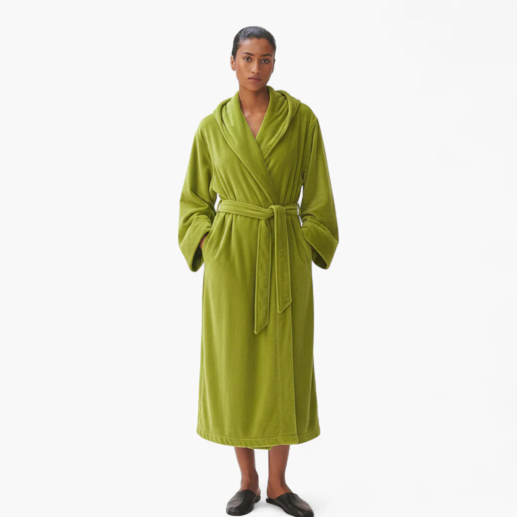 Damen-Flanell-Bademantel