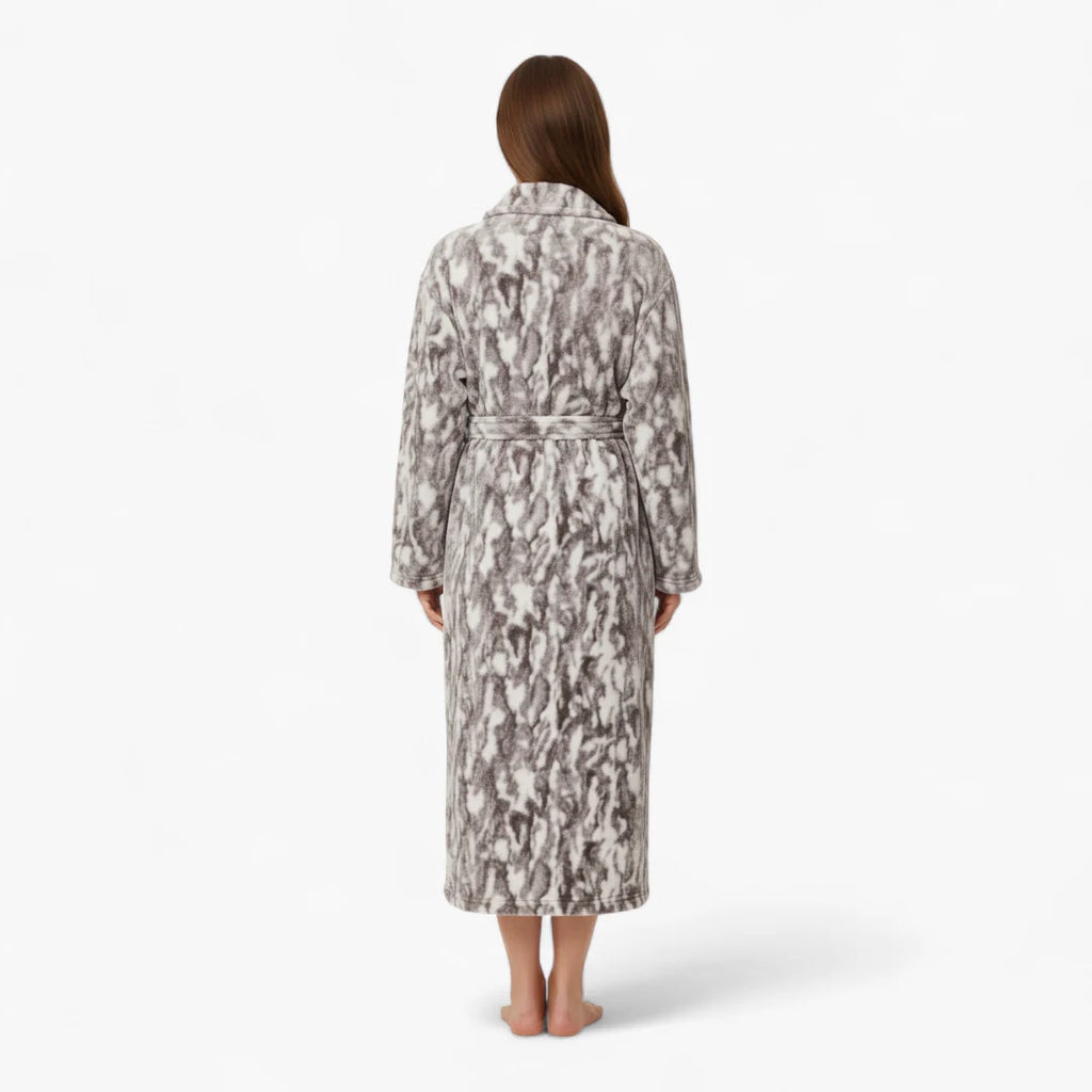 Damenbademantel mit Federn