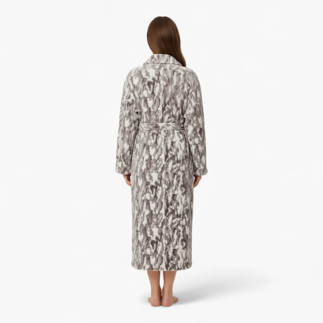 Damenbademantel mit Federn