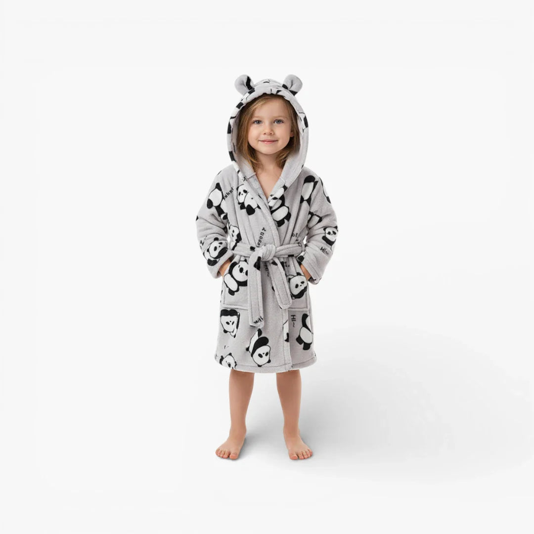 Panda-Bademantel für Kinder
