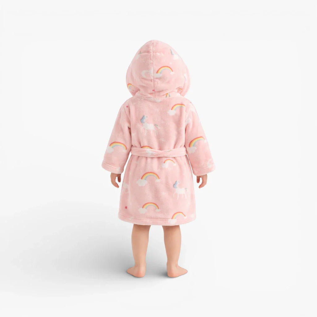 Regenbogenfarbener Fleece-Kinderbademantel