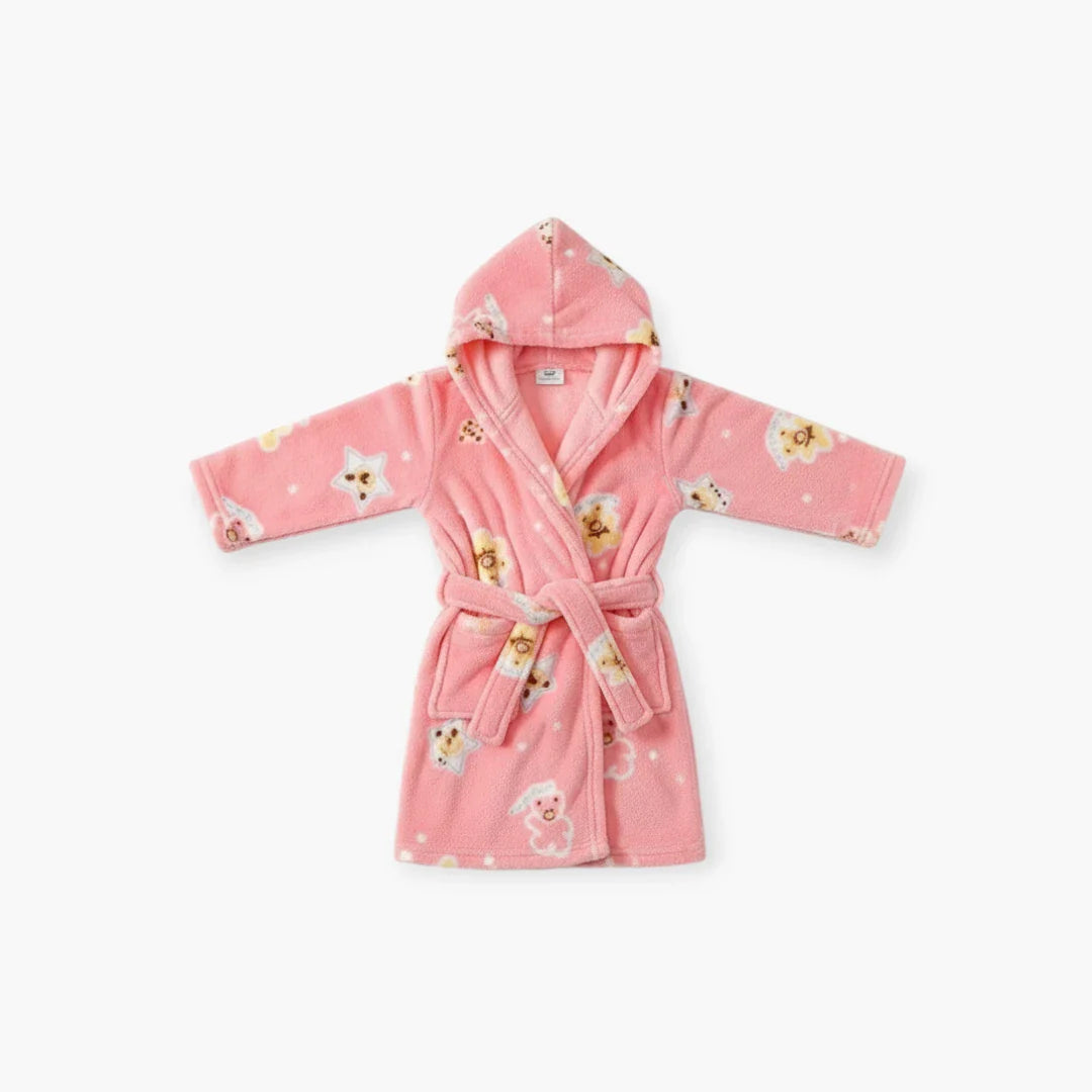 Rosa Kinderbademantel