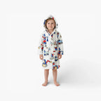 Kinderbademantel mit Traktormuster