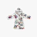 Kinderbademantel mit Traktormuster