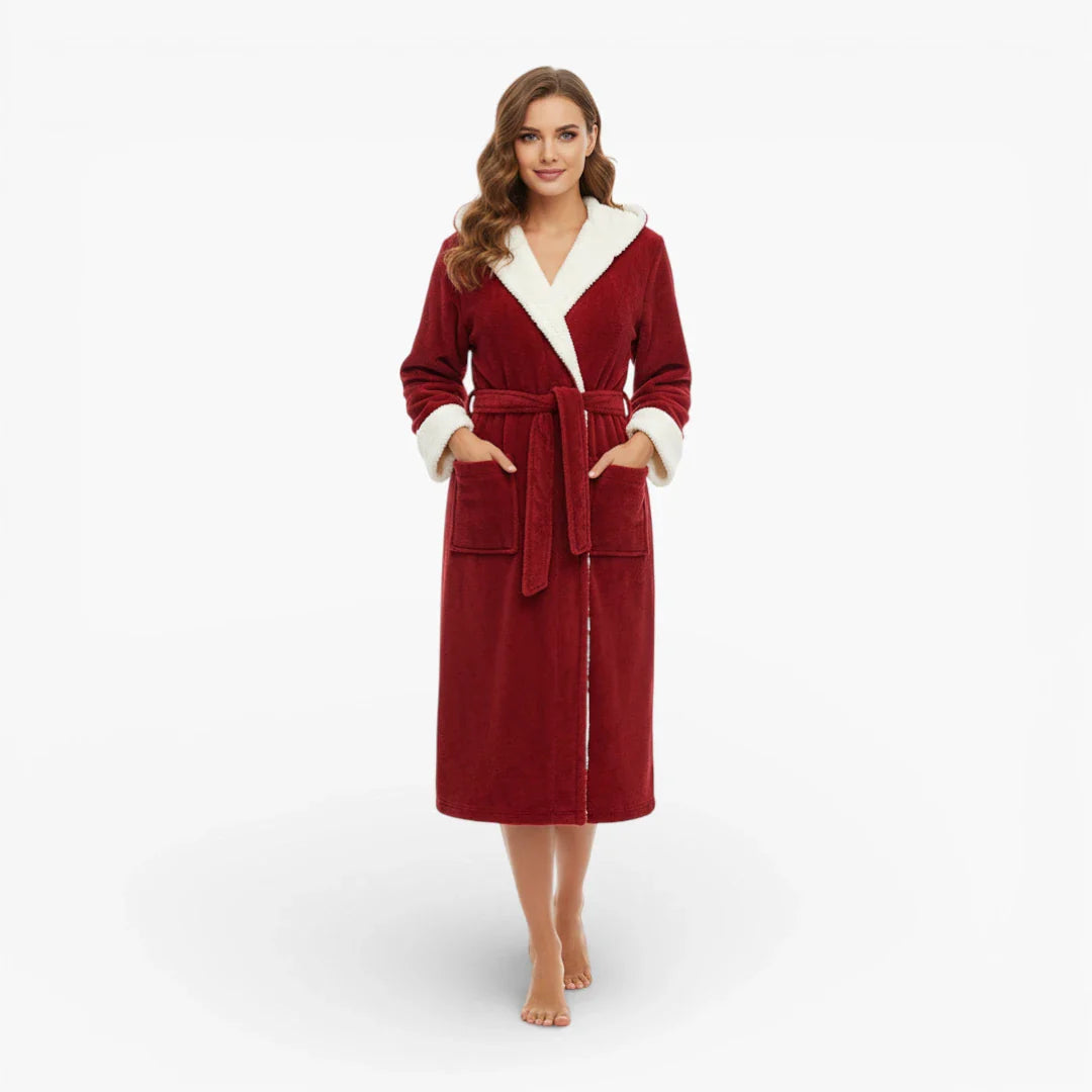 Damen-Bademantel, weich und flauschig