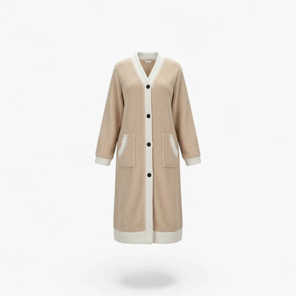 Damen-Bademantel lang und warm