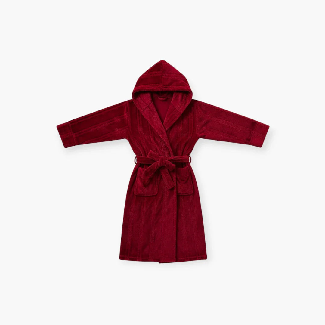 Damen-Nachttrobe aus rotem Flanellfleece