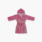 Bademantel mit rosa Leopardenmuster