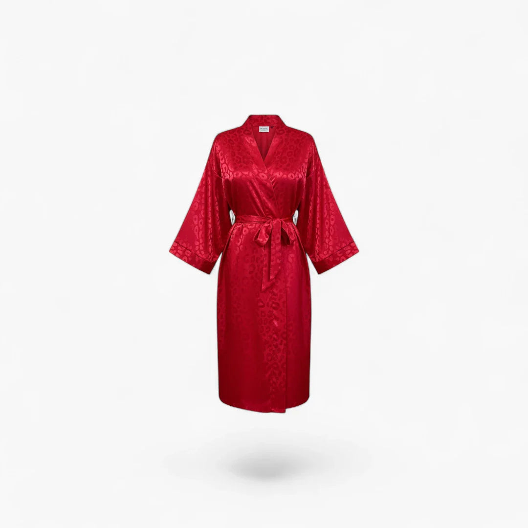 Schwarzer Damen-Bademantel aus Polyester