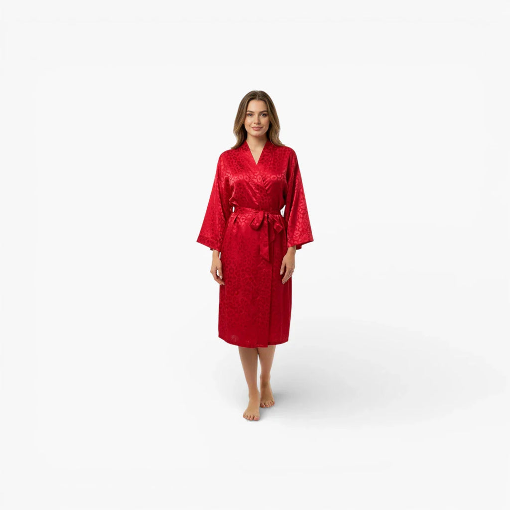 Schwarzer Damen-Bademantel aus Polyester