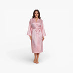 Schwarzer Damen-Bademantel aus Polyester