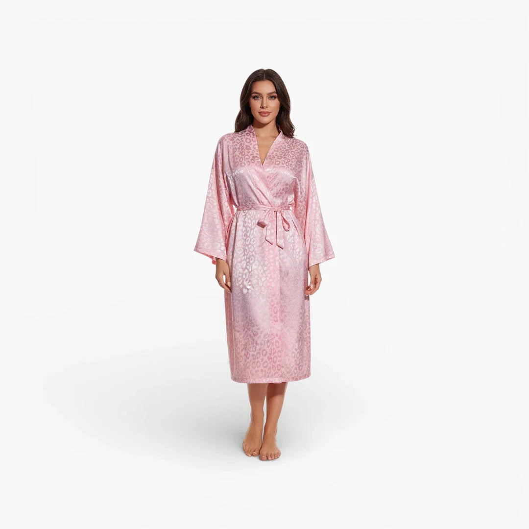 Schwarzer Damen-Bademantel aus Polyester