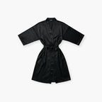 Schwarzer Damen-Bademantel aus Polyester