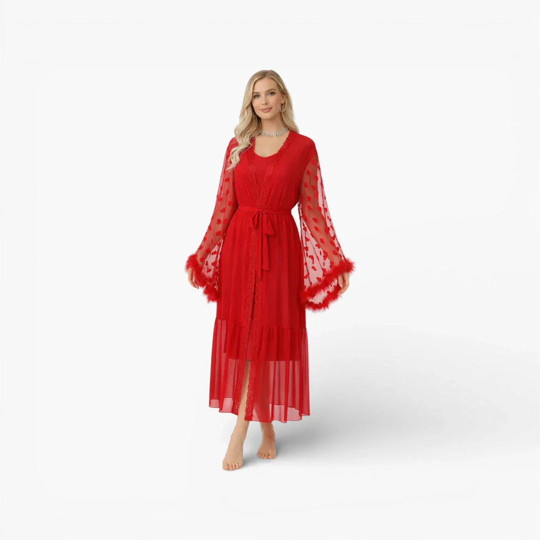 Sexy Windel-Satin-Nachtmantel für Damen