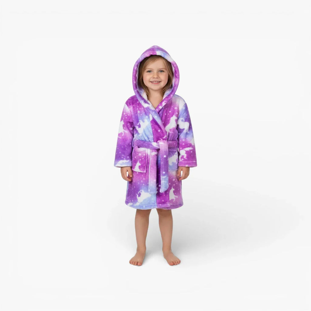 Einhorn-Bademantel für Kinder aus Baumwolle