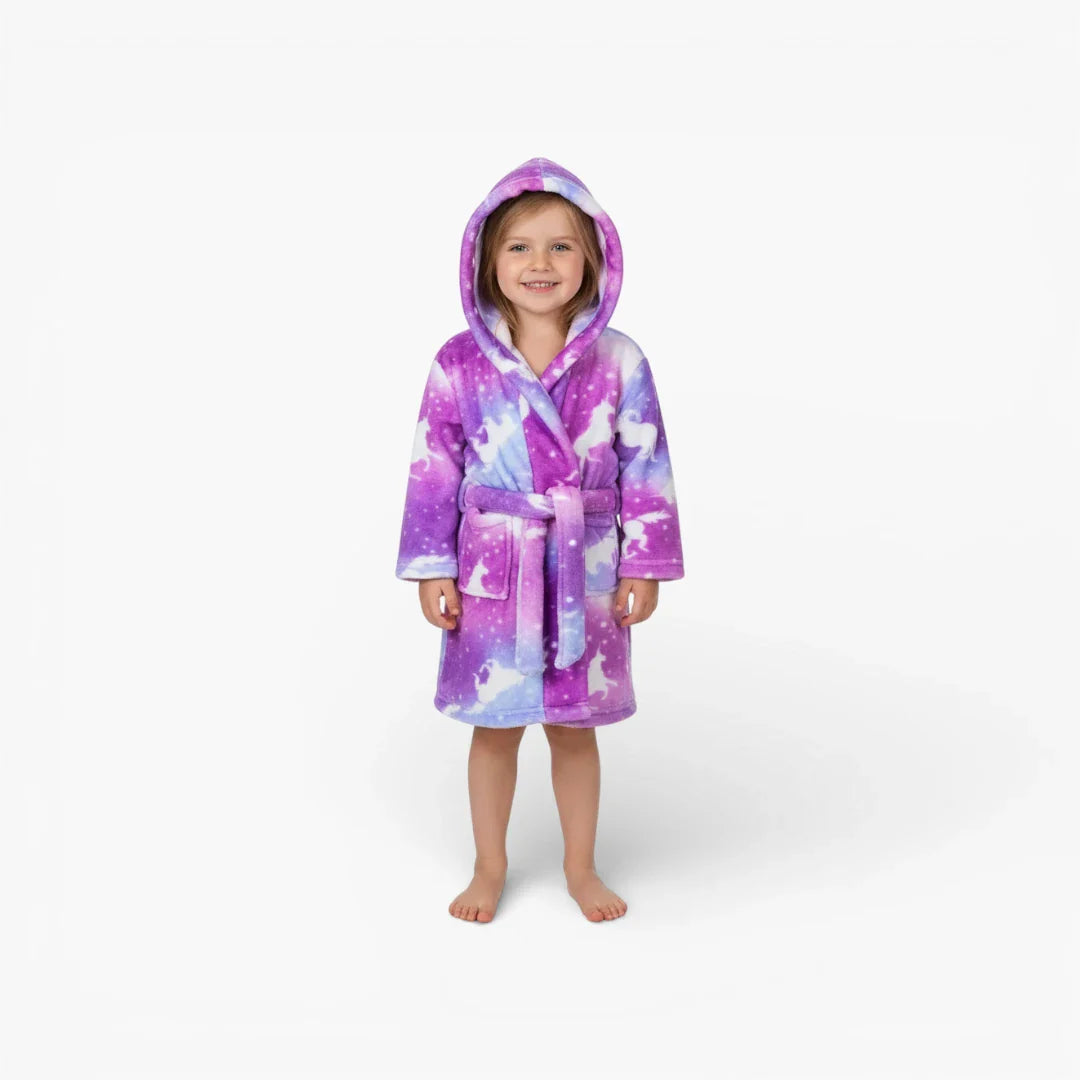Einhorn-Bademantel für Kinder aus Baumwolle